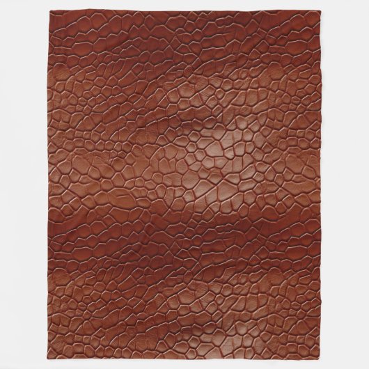 Western Brown Leather Look Animal Fleecedecke (Vorderseite)