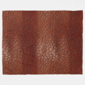 Western Brown Leather Look Animal Fleecedecke (Vorderseite (Horizontal))