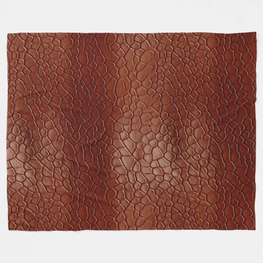 Western Brown Leather Look Animal Fleecedecke (Vorderseite (Horizontal))