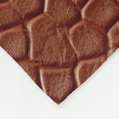 Western Brown Leather Look Animal Fleecedecke (Ecke)