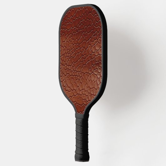 Western Brown Leather Look Animal Pickleball Schläger (Links)