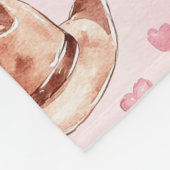 Western Brown Pink Cowgirl Hats Hearts Fleecedecke (Ecke)