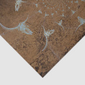 Western Brown Rustic Grunge Abstrakt Bull Skull Seidenpapier (Ausschnitt)