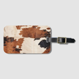 Western Brown Schwarz-weiß Cowhide Gepäckanhänger