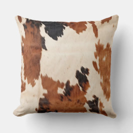 Western Brown Schwarz-weiß Cowhide Kissen