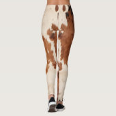 Western Brown Schwarz-weiß Cowhide Leggings (Rückseite)