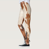 Western Brown Schwarz-weiß Cowhide Leggings (Links)