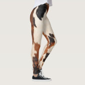 Western Brown Schwarz-weiß Cowhide Leggings (Rechts)