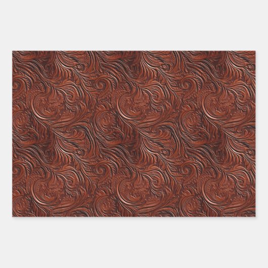 Western Brown Tan Bohemisch Art Geschenkpapier Set (Vorderseite 3)