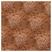 Western Brown Tooling Leather Look Stoff (Nahaufnahme)