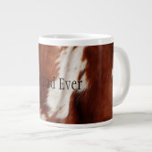 Western Brown White Animal Cowhid Jumbo-Tasse (Vorderseite Rechts)