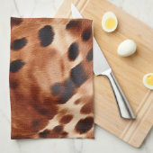 Western Brown White Black Animal Cowhid Geschirrtuch (Viertel Falte)