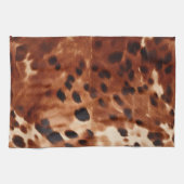 Western Brown White Black Animal Cowhid Geschirrtuch (Horizontal)