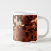 Western Brown White Black Animal Cowhid Jumbo-Tasse (Rechts)