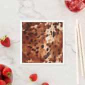 Western Brown White Black Animal Cowhid Serviette (Beispiel)