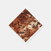 Western Brown White Black Animal Cowhid Serviette (Ecke)