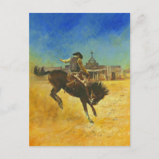 Western-Bucheinband-Illustration Postkarte