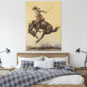 Western "Bucking Horse" von Will James Leinwanddruck (Insitu (Schlafzimmer))