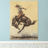 Western "Bucking Horse" von Will James Leinwanddruck (Insitu (Holzboden))