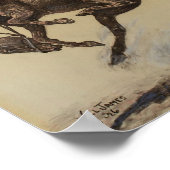 Western "Bucking Horse" von Will James Poster (Ecke)