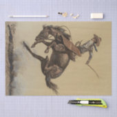 Western "Bucking Horse" von Will James Seidenpapier (Handwerk)
