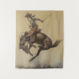 Western "Bucking Horse" von Will James Wandteppich