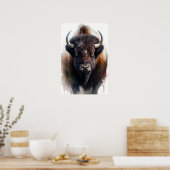 Western Buffalo Art Print Poster (Küche)
