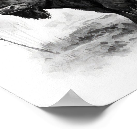 Western Buffalo Art Print Poster (Ecke)