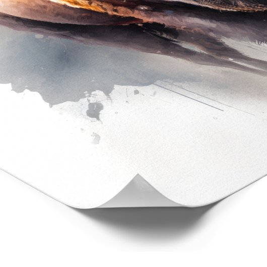 Western Buffalo Art Print Poster (Ecke)