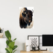 Western Buffalo Art Print Poster (Heimbüro)