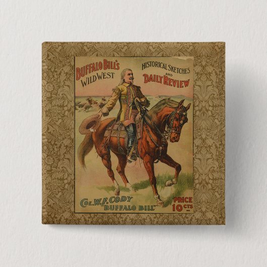 Western Buffalo Bill Wild West Button (Vorderseite)