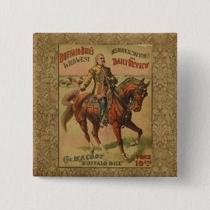 Western Buffalo Bill Wild West Button
