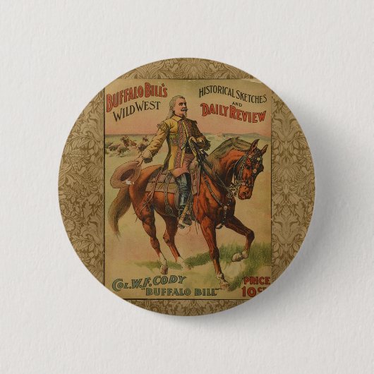 Western Buffalo Bill Wild West Button (Vorderseite)