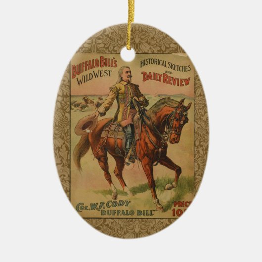 Western Buffalo Bill Wild West Keramikornament (Vorne)