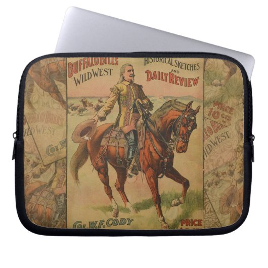 Western Buffalo Bill Wild West Laptopschutzhülle (Vorderseite)
