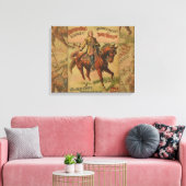 Western Buffalo Bill Wild West Leinwanddruck (Insitu (Wohnzimmer))