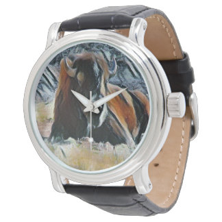 Western Buffalo Foto Art Watch Armbanduhr