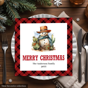 Western-Buffalo-Karo-Napkins Weihnachtsfeier-Set Serviette