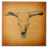 Western Bull Horns Fliese (Vorderseite)