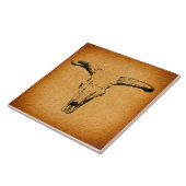Western Bull Horns Fliese (Seite)