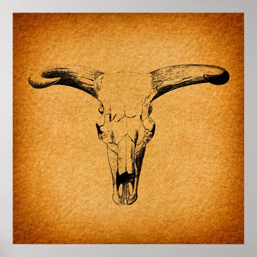 Western Bull Horns Poster (Vorne)