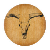 Western Bull Horns Schneidebrett (Vorderseite)