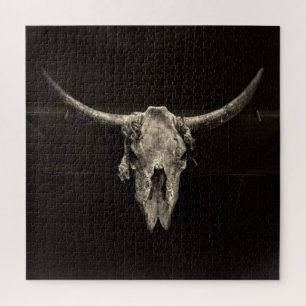 Western Bull Skull Country Cowboy Rustikal Vintag Puzzle