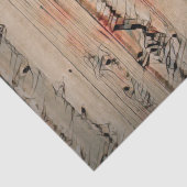 Western Bull Skull Rustic Barn Aquamarin Brown Vin Seidenpapier (Detail)