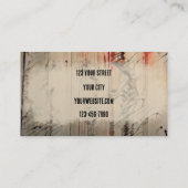 Western Bull Skull Rustikaler Stall Aquamarin Brow Visitenkarte (Rückseite)