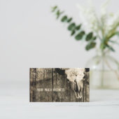 Western Bull Skull Vintag Sepia Brown Rustikal  Visitenkarte (Stehend Vorderseite)