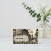 Western Bull Skull Vintag Sepia Rustikal Visitenkarte (Stehend Vorderseite)