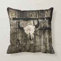 Western Bull Skull Wood Sepia Vintag Rustikal