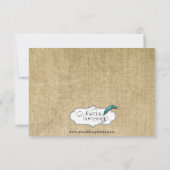 Western Burlap-Antwortkarte RSVP Karte (Rückseite)