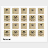 Western Burlap Monogram Aufkleber (Blatt)